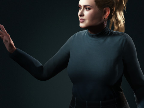 Adele Character Low-poly 3D Model