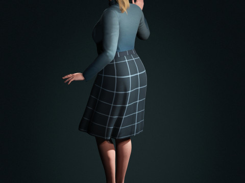 Adele Character Low-poly 3D Model