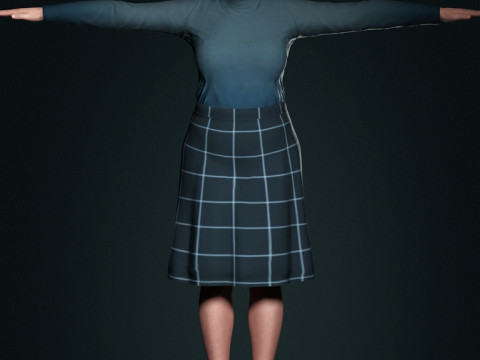 Adele Character Low-poly 3D Model