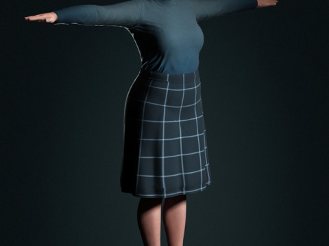 Adele Character Low-poly 3D Model
