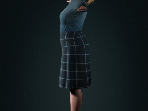 Adele Character Low-poly 3D Model