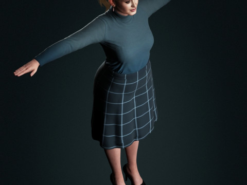 Adele Character Low-poly 3D Model
