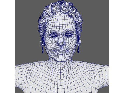 Adele Character Low-poly 3D Model