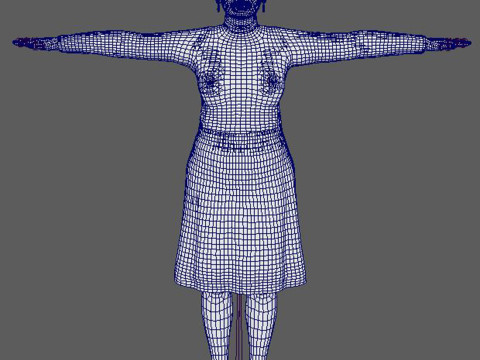 Adele Character Low-poly 3D Model