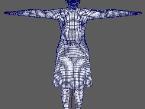 Adele Character Low-poly 3D Model