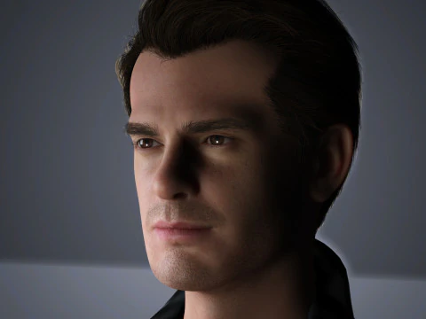 Andrew Garfield Character Low-poly 3D Model
