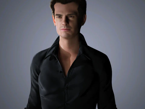 Andrew Garfield Character Low-poly 3D Model