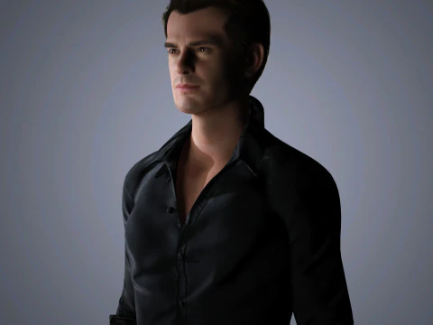 Andrew Garfield Character Low-poly 3D Model