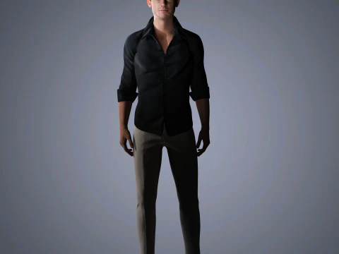 Andrew Garfield Character Low-poly 3D Model
