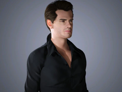 Andrew Garfield Character Low-poly 3D Model