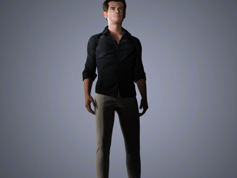 Andrew Garfield Character Low-poly 3Dモデル