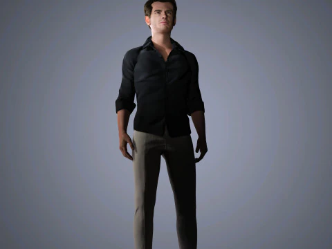 Andrew Garfield Character Low-poly 3D Model