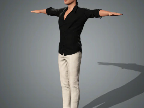 Andrew Garfield Character Low-poly 3D Model