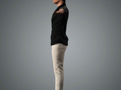 Andrew Garfield Character Low-poly 3D Model