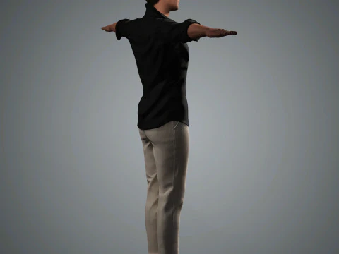 Andrew Garfield Character Low-poly 3D Model