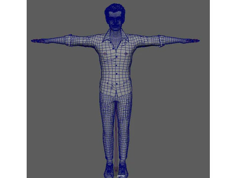 Andrew Garfield Character Low-poly 3D Model