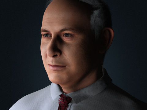 Benjamin Netanyahu Low-poly 3D Model