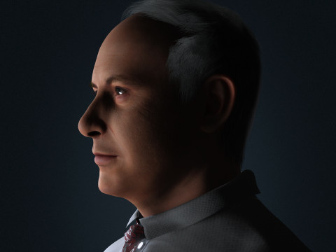 Benjamin Netanyahu Low-poly 3D Model