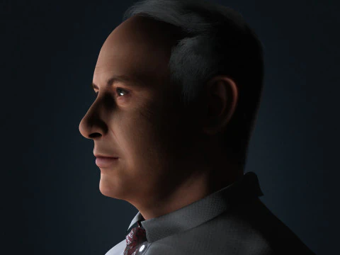 Benjamin Netanyahu Low-poly 3D Model