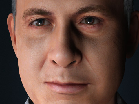 Benjamin Netanyahu Low-poly 3D Model