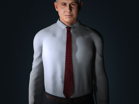 Benjamin Netanyahu Low-poly 3D Model