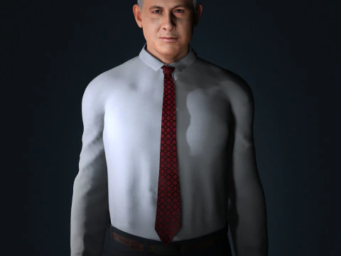 Benjamin Netanyahu Low-poly 3D Model