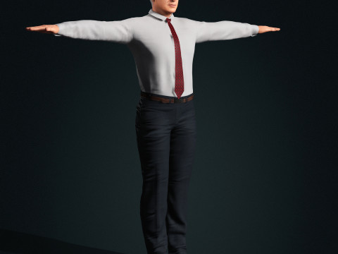 Benjamin Netanyahu Low-poly 3D Model