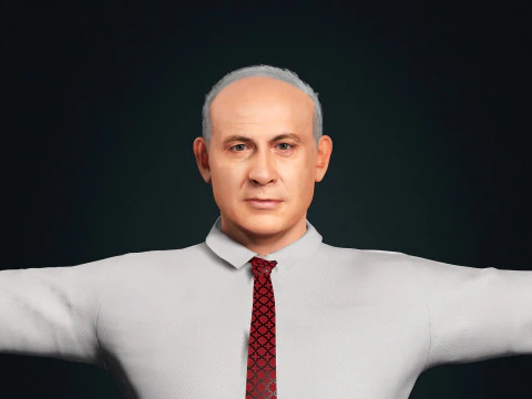 Benjamin Netanyahu Low-poly 3D Model