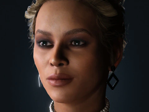 Beyonce Character Low-poly 3D Model