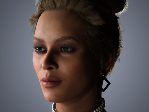 Beyonce Character Low-poly 3Dモデル