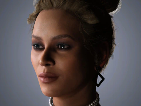 Beyonce Character Low-poly 3D Model
