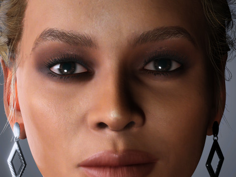 Beyonce Character Low-poly 3Dモデル