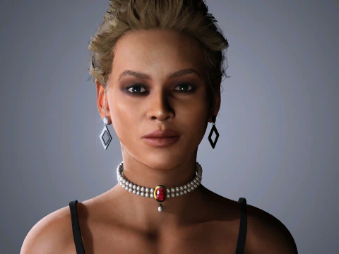 Beyonce Character Low-poly 3D Model