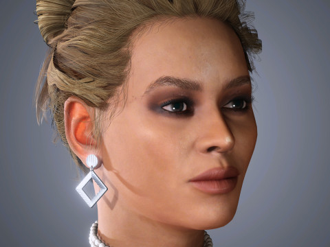 Beyonce Character Low-poly 3Dモデル