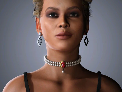 Beyonce Character Low-poly 3D Model