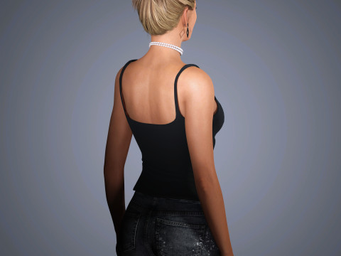 Beyonce Character Low-poly 3Dモデル