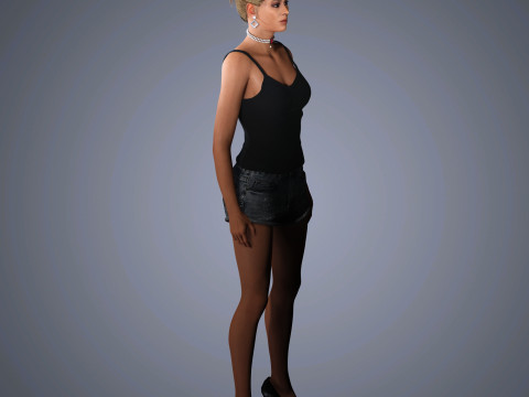 Beyonce Character Low-poly 3Dモデル
