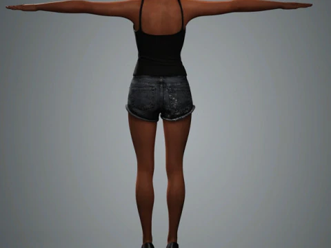 Beyonce Character Low-poly 3D Model