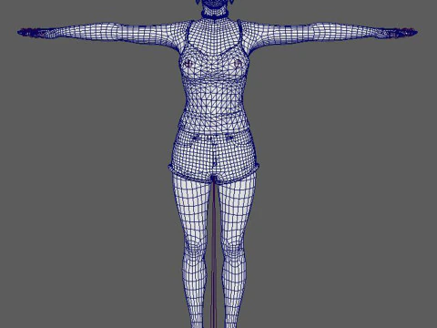 Beyonce Character Low-poly 3D Model