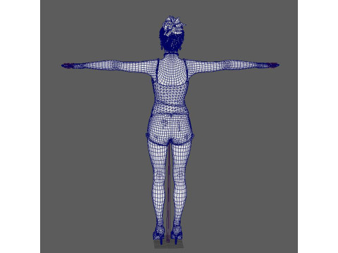 Beyonce Character Low-poly 3Dモデル