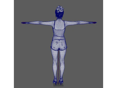 Beyonce Character Low-poly 3D Model