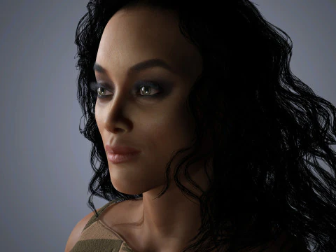 Tyra Banks Character Low-poly 3D Model