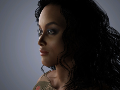 Tyra Banks Character Low-poly Model 3D