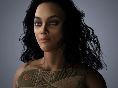 Tyra Banks Character Low-poly 3D Model
