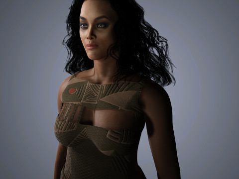 Tyra Banks Character Low-poly Model 3D