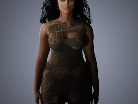 Tyra Banks Character Low-poly Model 3D