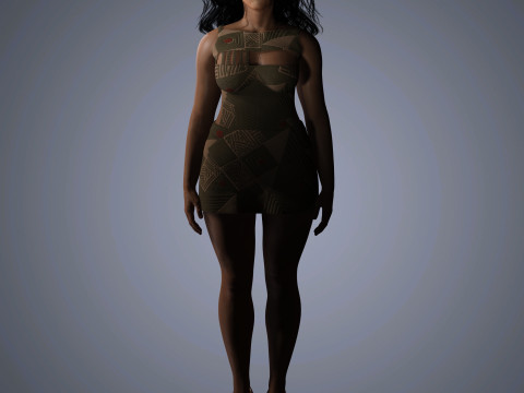 Tyra Banks Character Low-poly Model 3D