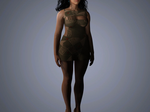 Tyra Banks Character Low-poly Model 3D