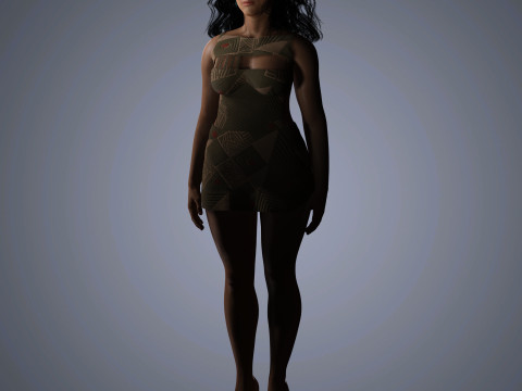 Tyra Banks Character Low-poly Model 3D