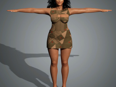 Tyra Banks Character Low-poly Model 3D